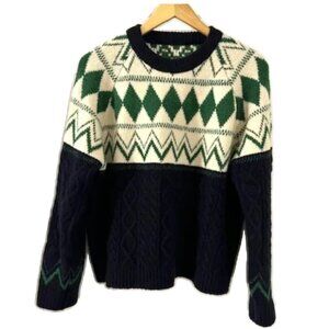 Diamond Argyle Navy Grean Sweater